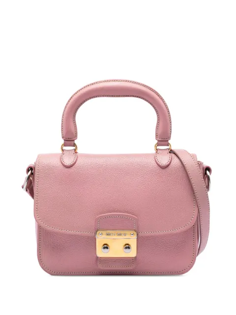 Miu Miu Pre-Owned 2010-2026 Goatskin Madras Top Handle Bag satchel Pink LQXPFKWROHVDCRUW
