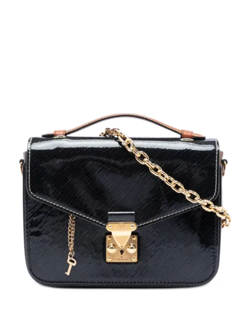 Louis Vuitton Pre-Owned 2017 Shiny Epi and Monogram Reverse Mini Pochette Metis satchel Black 4YRQGF7R6YWY0Y12