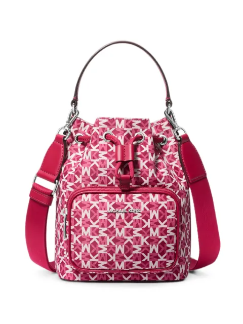 Michael Kors Khai monogram-print bucket bag Pink 35T5S5FM5C