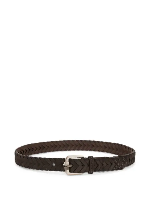 ETRO woven suede belt Brown MP3B0011AE11E