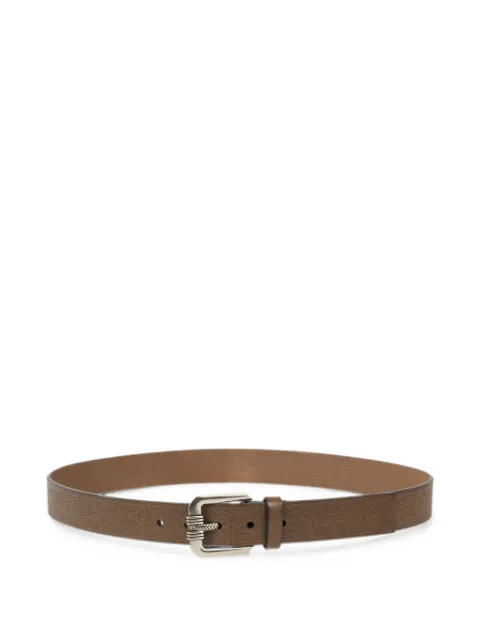 ETRO leather belt with engraved motif Brown MP3B0011AE11G