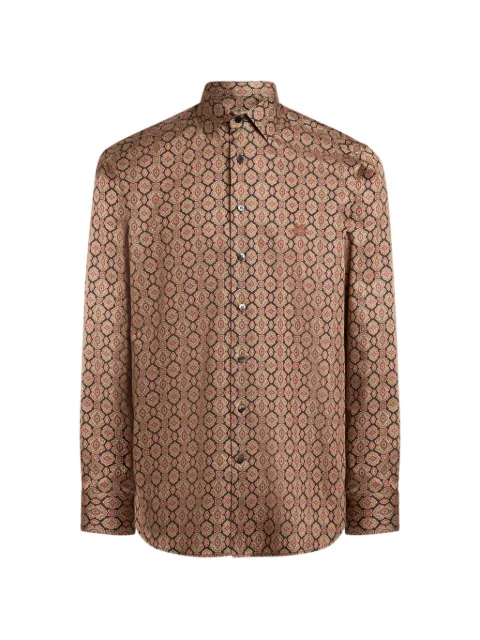 ETRO cotton satin shirt with medallion motif Black MRIB000299SA51S