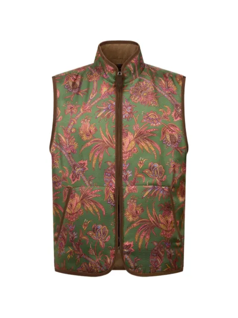 ETRO reversible silk and wool waistcoat Green MRBA011699SA1S3