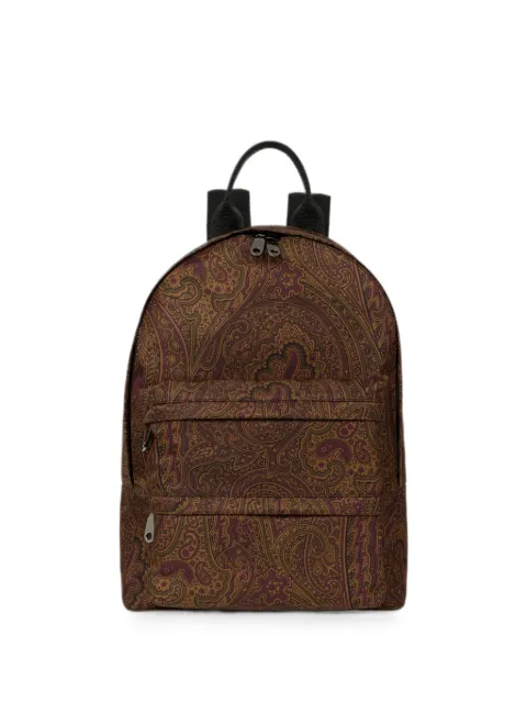 ETRO nylon backpack with Arnica motif Brown MP1F0011AK18V