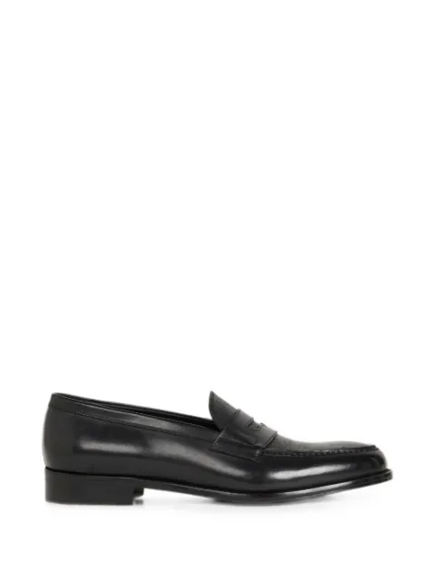ETRO leather loafers with Paisley detail Black MS4K0006AP113