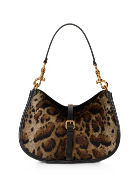 ETRO medium Pony bag in velvet with leopard motif Neutrals WP1C0019AK18I