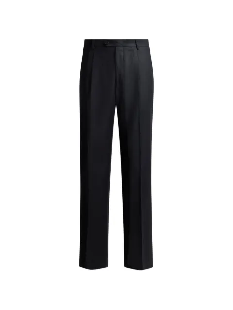 ETRO wool flannel trousers with crease detail Black MREA000199TU2L4