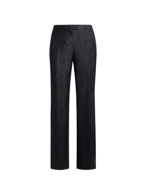 ETRO wool jacquard trousers with Arnica motif Black WREA000199TJ218