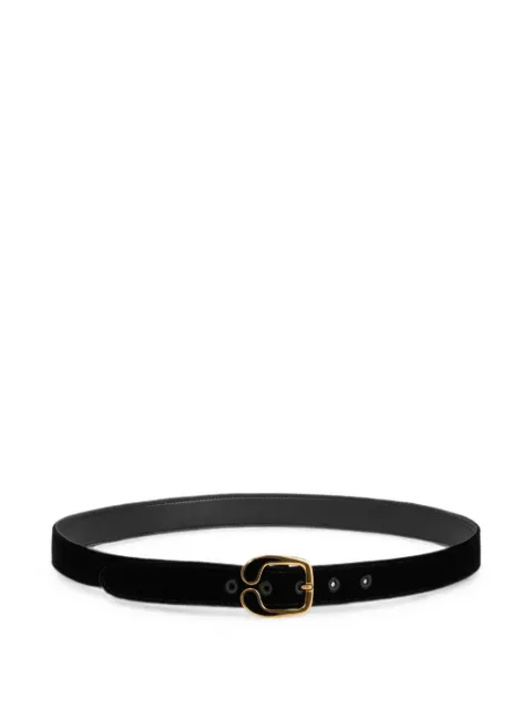 ETRO velvet belt with enamelled Paisley buckle Black WP3B0100AT116