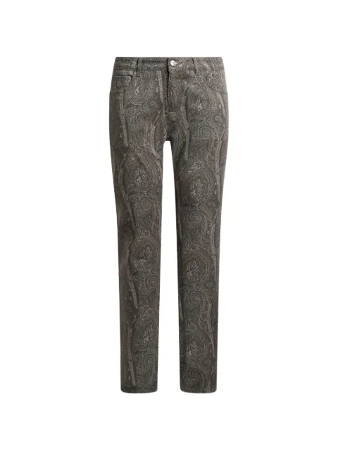 ETRO regular-fit cotton denim jeans with Arnica motif Grey MRNB0004AD115