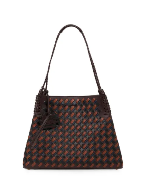 ETRO medium Libra tote bag in woven leather Brown WP1D0038AE11J