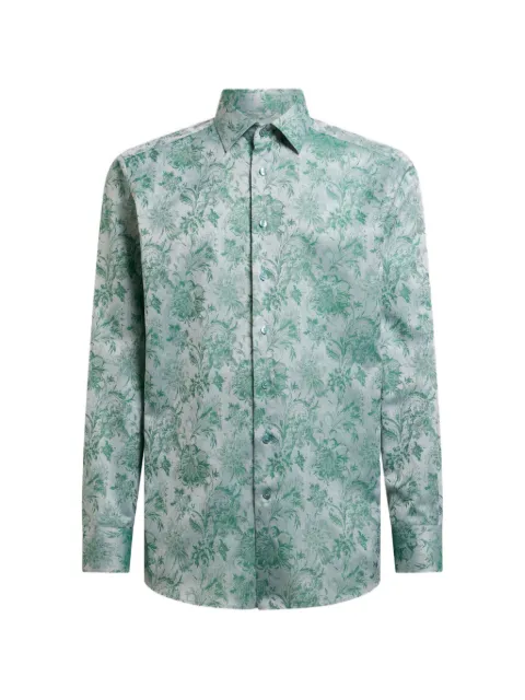 ETRO floral cotton-jacquard shirt Green MRIB000199TJ5F3