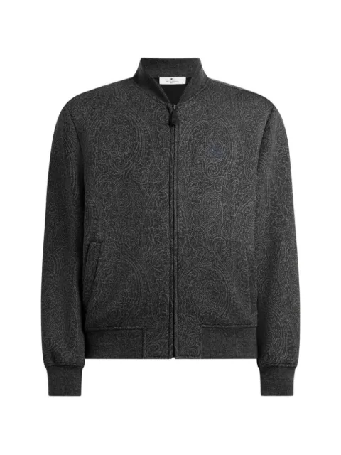 ETRO jacquard bomber jacket with Arnica motif Grey MRBA0016AQ14R