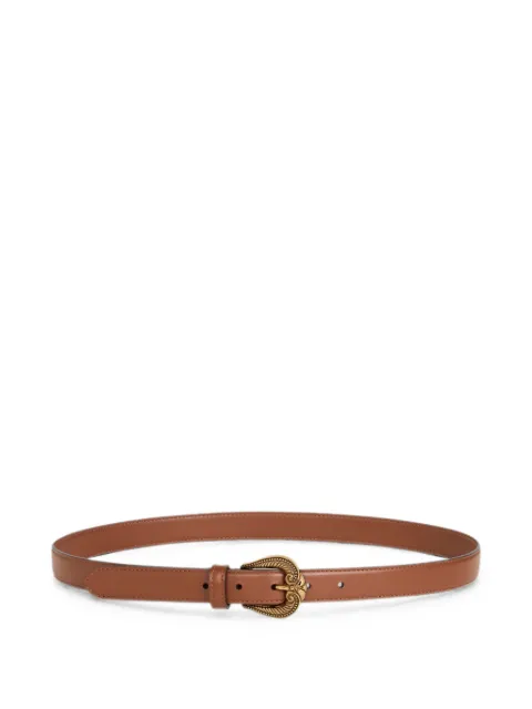 ETRO leather belt with Paisley buckle Brown WP3B0097AP11R
