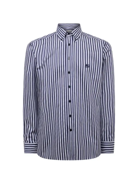 ETRO striped button-down cotton shirt Blue MRIB000499TR51A