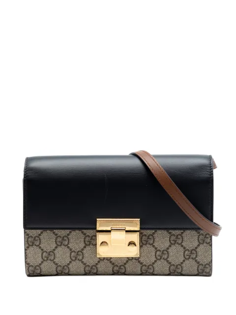 Gucci Pre-Owned 2016-2026 Small GG Supreme Padlock Wallet on Strap crossbody bag Neutrals 7SBSZLVWUSFL8NHO