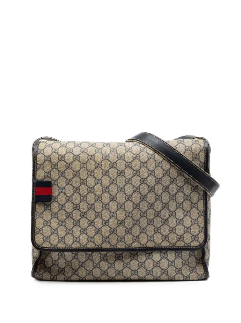 Gucci Pre-Owned 2016-2026 GG Supreme Web Messenger Bag crossbody bag Neutrals RHWQDFKG8D2K3ZDE