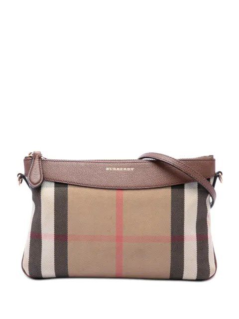 Burberry Pre-Owned 2000-2017 House Check Canvas Derby Peyton crossbody bag Brown RIB9T7X5J6YYGCZT