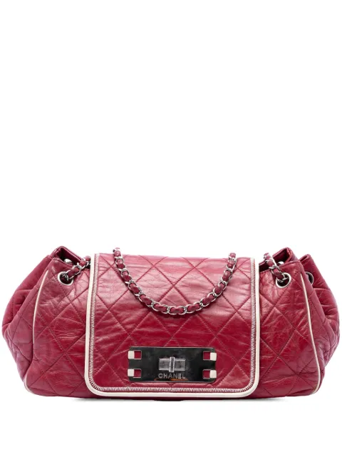 CHANEL Pre-Owned 2008-2009 Quilted Aged Calfskin Reissue 2.55 East West Accordion Flap shoulder bag Red KRCLX7H42PL3XCXO