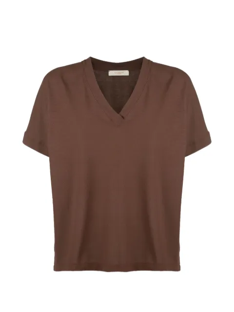 slowear V-neck short-sleeve T-shirt Brown 853049ZG480Z3212