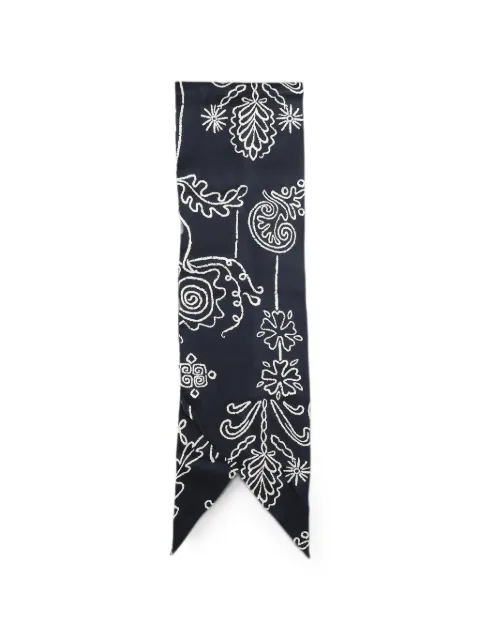 Giorgio Armani embroidered pointed-tip scarf Blue GM002986TE2