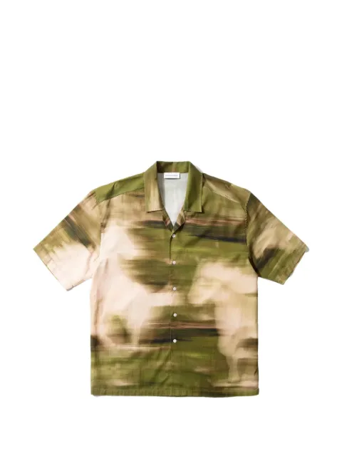 Edmmond Studios abstract-print camp-collar shirt Green 1261026650