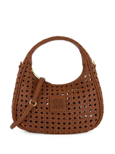 Miu Miu Wander woven shoulder bag Brown 5BC125VMWN2G7R