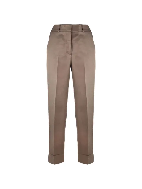 Peserico pressed-crease turn-up trousers Neutrals A04210D01926