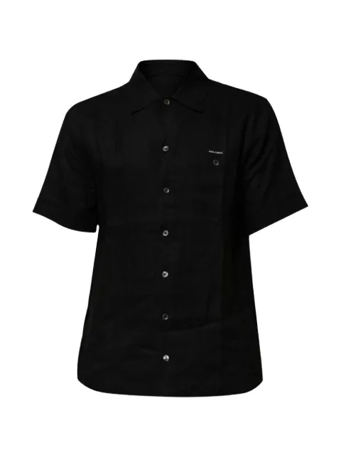 Carhartt WIP logo-patch short-sleeve shirt Black G8ST0TFU4MH