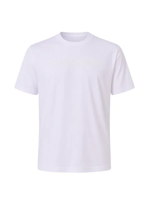 Dolce & Gabbana logo-print cotton T-shirt White G8PT1TG7F2I