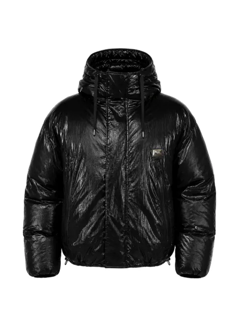 Dolce & Gabbana logo-plaque quilted jacket Black G9BX0T