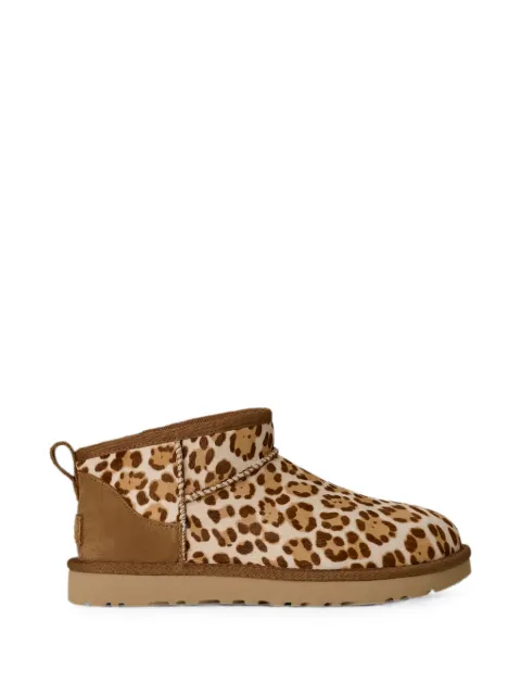 UGG Classic Ultra Mini leopard-print ankle boots Neutrals ULTRAMINIPLAINSLEOPARDJSM