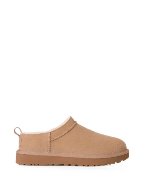 UGG Micro logo-patch slip-on boots Neutrals MICROSAN