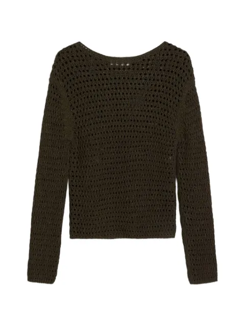 Marc O'Polo crochet-knit sweater Green 5000014400