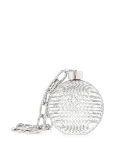 Judith Leiber crystal-embellished spherical mini bag Silver M185516