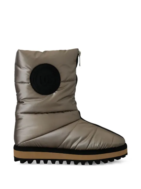 Dolce & Gabbana quilted logo-patch ankle boots Grey A70165AQ075