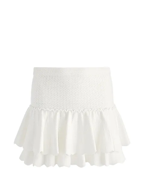 alice + olivia Siya pointed-hem mini skirt Neutrals CC604501720