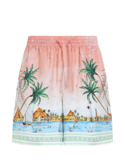 Casablanca Ethereal silk shorts Pink MPF26TR39905