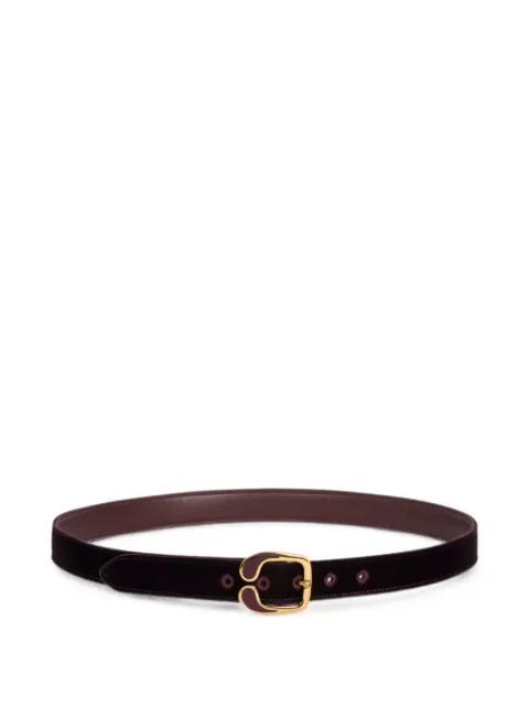 ETRO velvet belt with enamelled Paisley buckle Purple WP3B0100AT116
