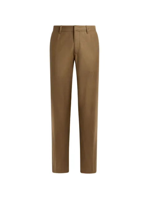 ETRO plain-coloured wool flannel trousers Brown MRED003399TU2L4