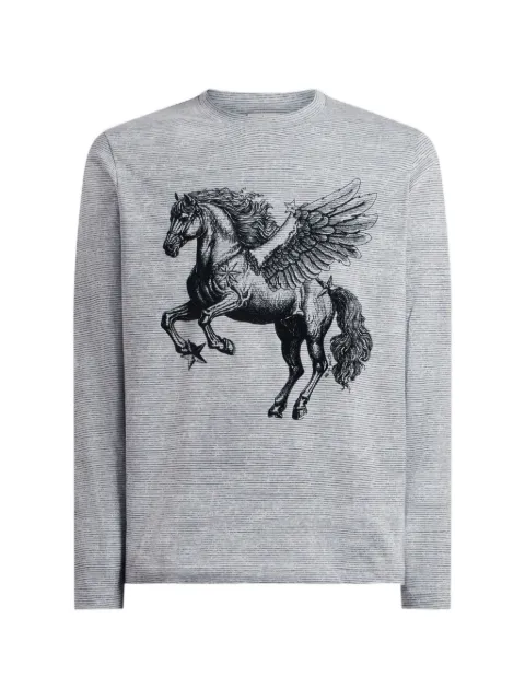 ETRO cotton sweater with placed Pegaso-print Grey MRMA0018AK16X