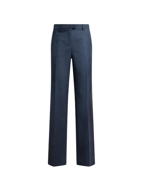 ETRO wool jacquard trousers with Paisley motif Blue WREA000199TJ212