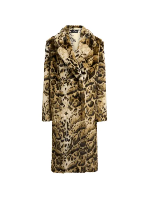 ETRO faux-fur coat with leopard-motif Neutrals WROH001799TES13