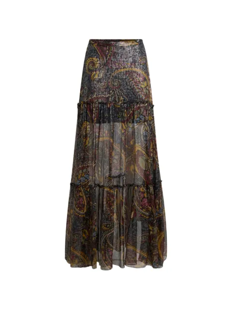 ETRO paisley-print maxi skirt Black WRFA021699SAA11