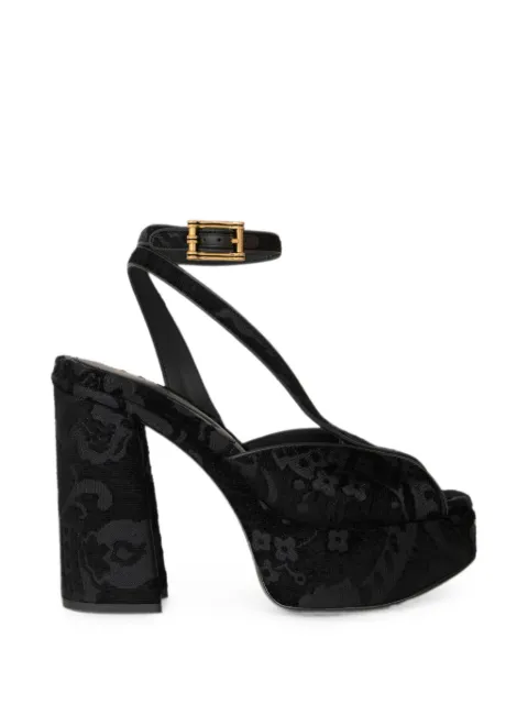 ETRO jacquard platform sandals with Paisley motif Black WS4F0034AT114
