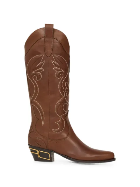 ETRO Texan-style leather boots Brown WS4A0023AP11A