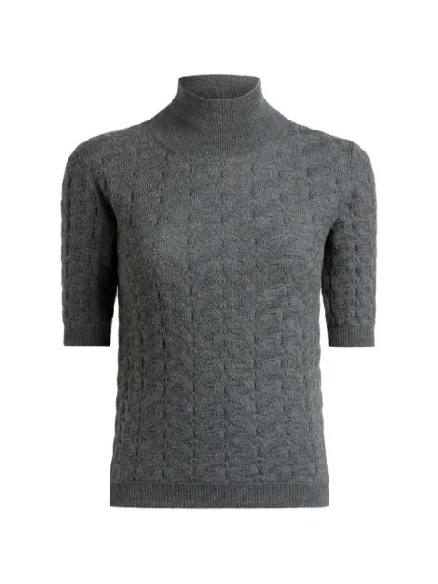ETRO wool mock-neck sweater with Paisley detailing Grey WRKE0416AU11Z