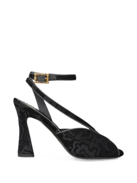 ETRO high-heeled jacquard sandals with Paisley-motif Black WS4F0033AT114
