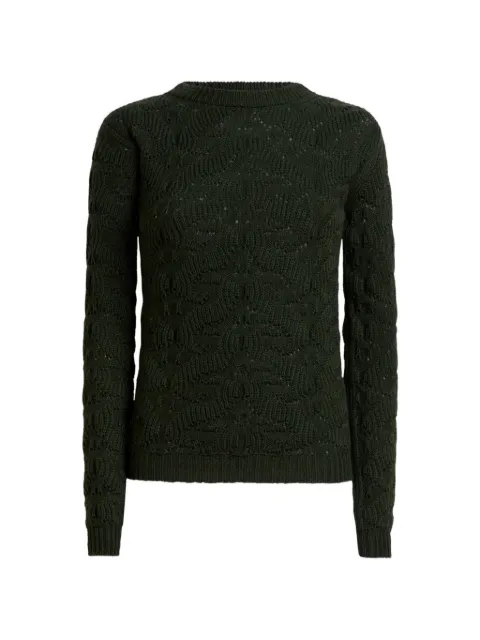 ETRO wool-blend sweater with paisley detailing Green WRKE0177AU12A