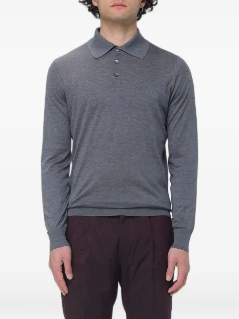 Brunello Cucinelli long-sleeveD polo shirt Grey MNB805415C074